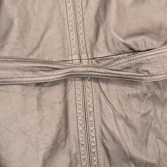 Wilson Belted Leather Mini Trench Jacket with Thinsulate - Women's sz M - Picture 10 of 11